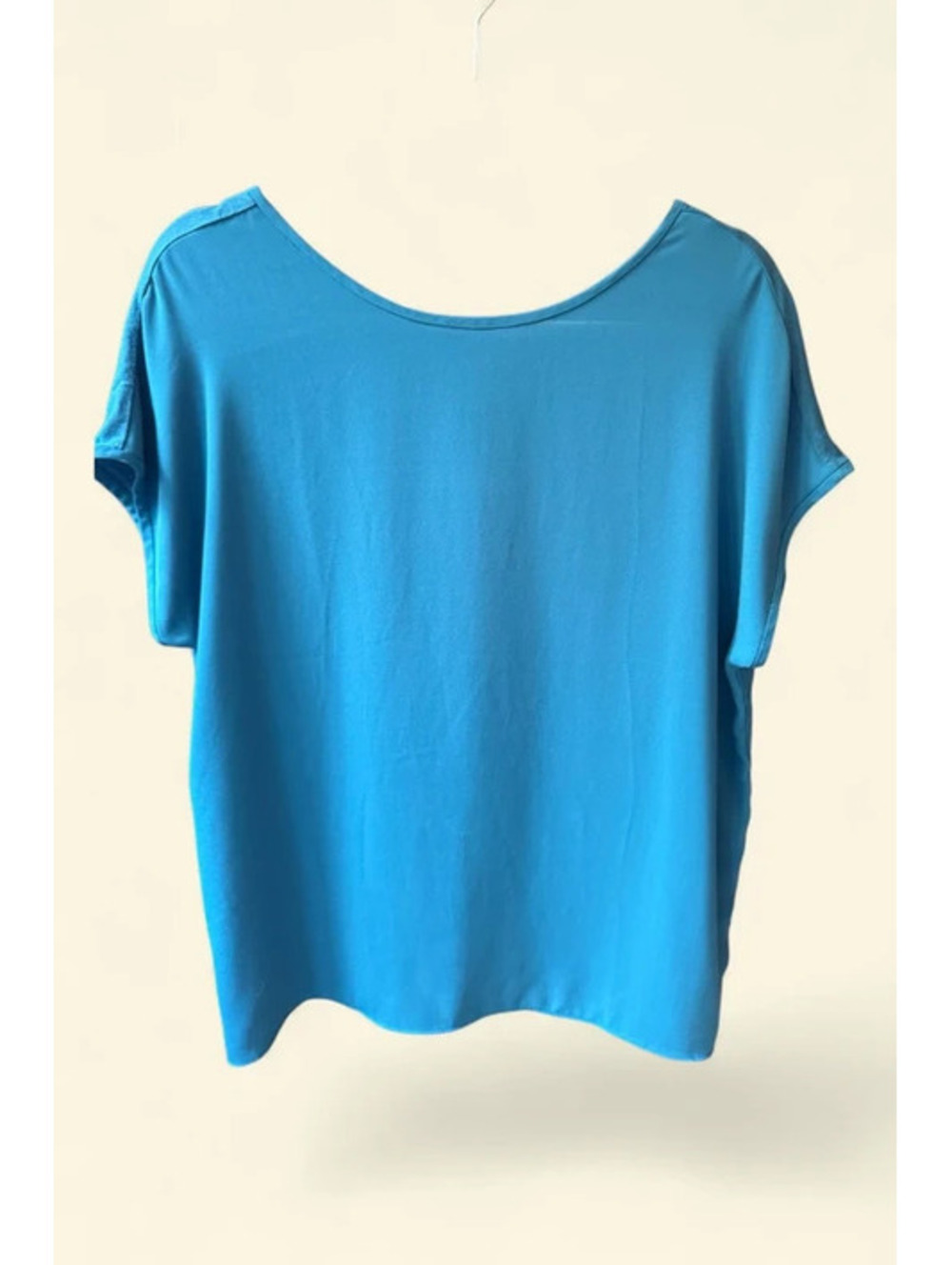 LOFT Petite Medium Blue Tie-Back Top